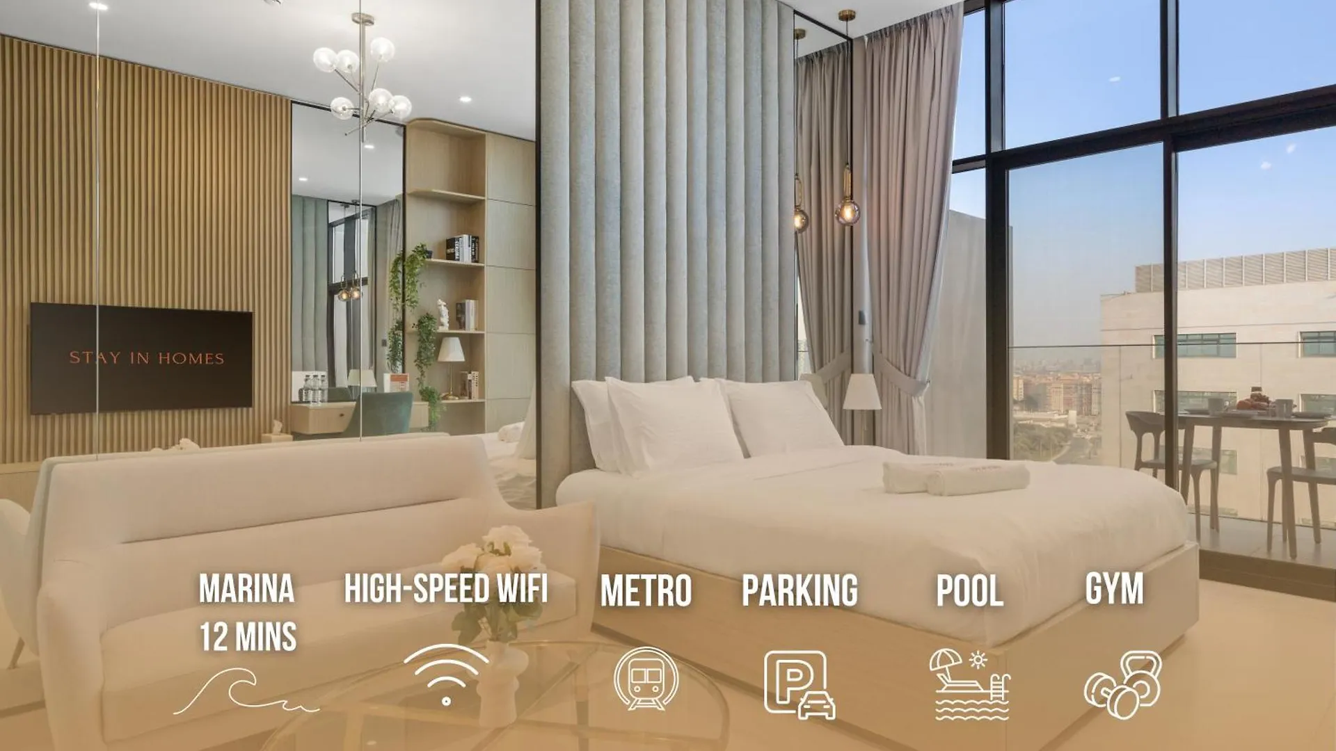Studio Al Furjan By Stay In Homes - Marina 12Min - Self Checkin - Metro - Parking Dubai